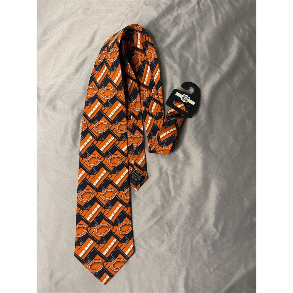 Bears Silk Tie Mens NWT Neck Ties Chicago Bears Neckties Officially Licensed